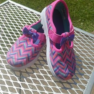 Toddler Girl Sz 10 Skechers Chevron Mary Jane